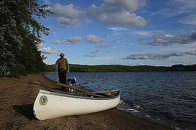 canoe on shore