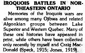 Iroquois battles
