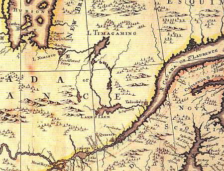 Map of Canada in 1695
