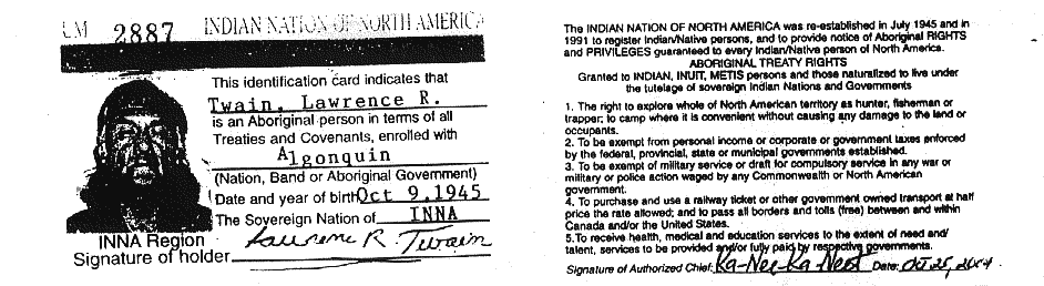 Indian Nation of North America Card